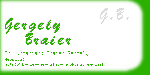 gergely braier business card